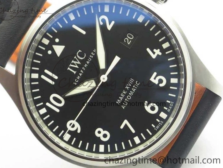 MIROTIME 0719 SoftTouch Mark XVIII Le Petit Prince IW327001 SS MKS 1:1 Best Edition Black Dial On Leather Strap MIYOTA9015 V 7216